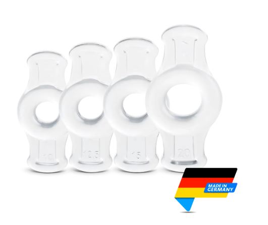 Active or Manual Pump constriction rings (pack of 4 sizes 9mm, 12mm, 15mm, 18mm)