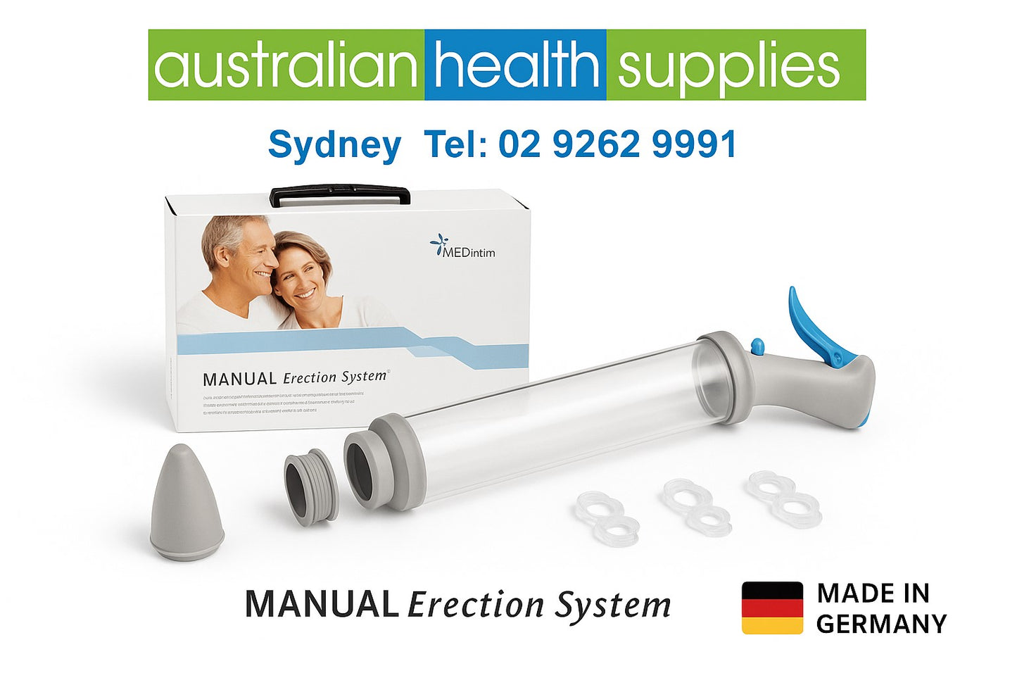 Manual Pump - Vacuum erection device for erectile dysfunction TGA approved - Made in Germany